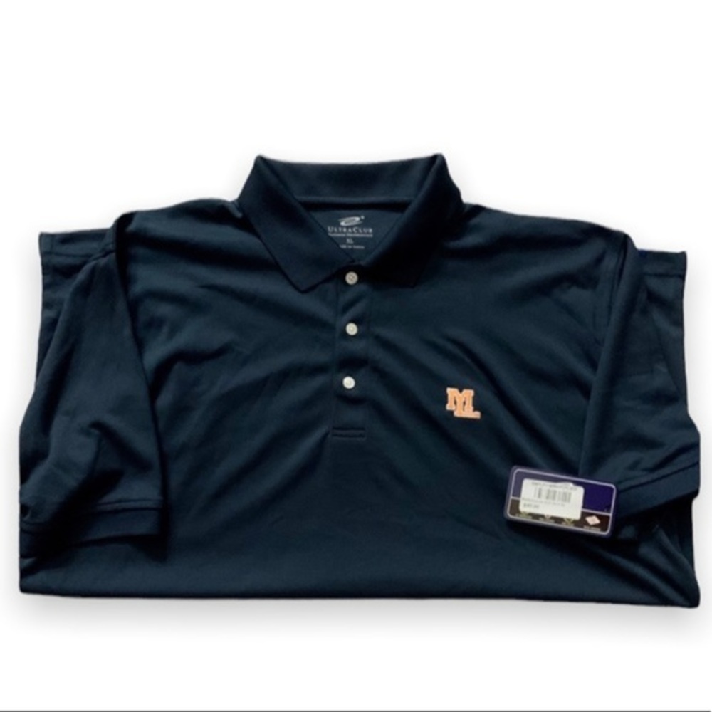 Ultra Club Rugby Polo UV Protection Shirt Embroidered Initial Logo ML New W Tags